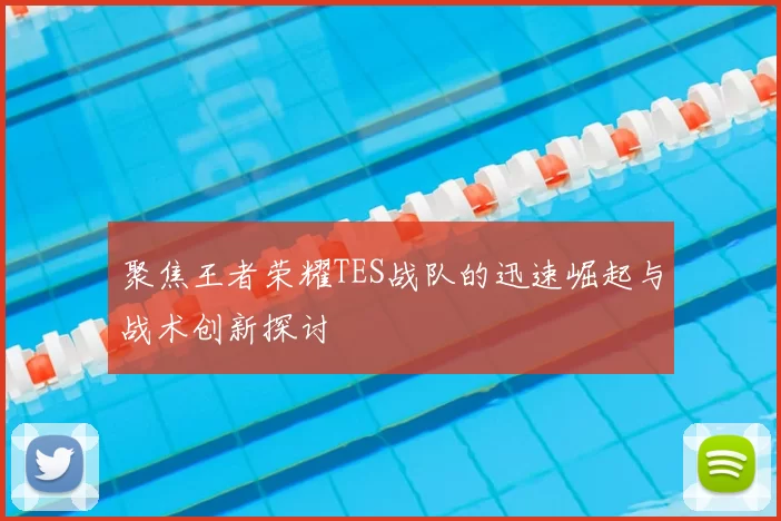 聚焦王者荣耀TES战队的迅速崛起与战术创新探讨